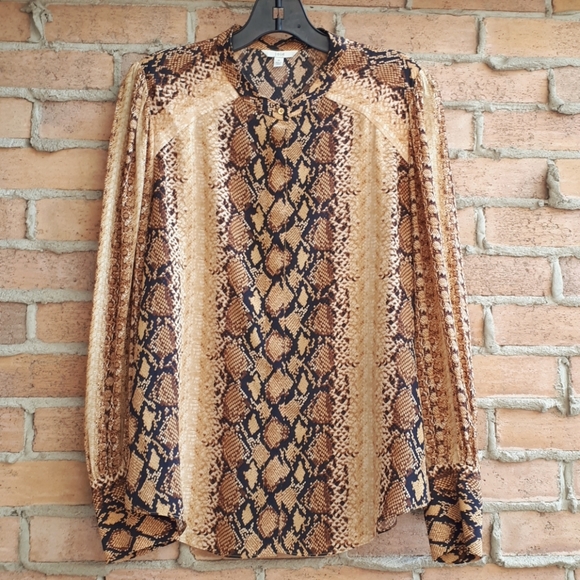 Joie Viscose Blouse Snakeskin Print - Picture 3 of 12